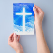 Kruis van Licht Jezus Christus  Christelijk Flyer (Hand)