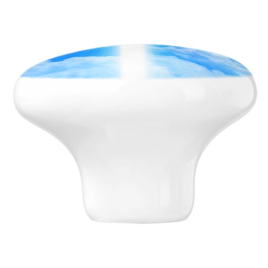 Kruis van Licht Jezus Christus Christelijk Keramische Knop (Zijkant)