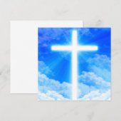 Kruis van Licht Jezus Christus  Christelijk Save The Date (Voorkant / Achterkant)