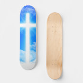Kruis van Licht Jezus Christus Christelijk Skateboard (Voorkant)