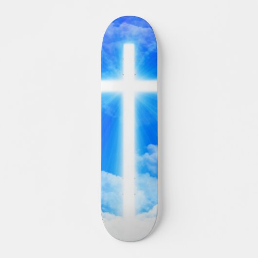 Kruis van Licht Jezus Christus Christelijk Skateboard (Voorkant)