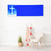 Kruis van Licht Jezus Christus  Christelijk Spandoek (Insitu)