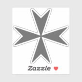Kruis van Malta (grijs) Sticker (Vel)