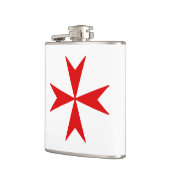 Kruis van Malta (rood) Heupfles (Links)