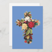 Kruis van Rozen Feestdagenkaart (Voorkant / Achterkant)