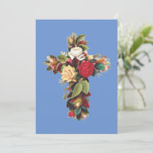 Kruis van Rozen Feestdagenkaart (Staand voorkant)