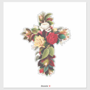 Kruis van Rozen Het Rosicruciaanse Rozenkruis Symb Sticker