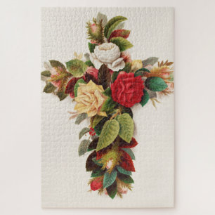 Kruis van rozen, illustratie uit het Victoriaans t Legpuzzel