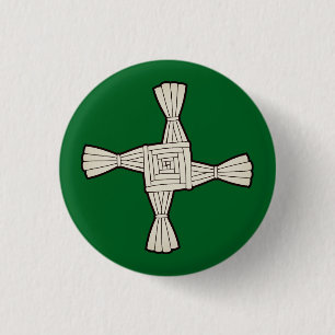 Kruis van Sint-Brigida Ronde Button 3,2 Cm