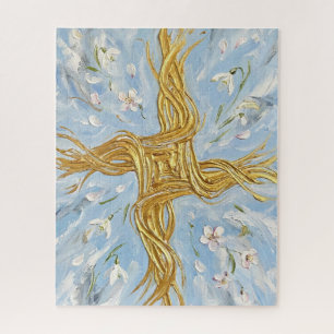 Kruis van Sint-Brigida Sneeuwklokjes Gouden Imbolc Legpuzzel