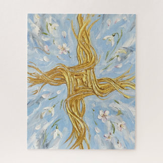 Kruis van Sint-Brigida Sneeuwklokjes Gouden Imbolc Legpuzzel