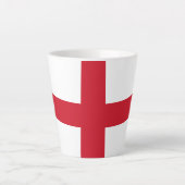 Kruis van St. George ~ Vlag van Engeland Latte Mok (Voorkant)