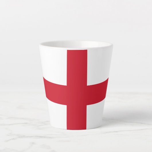 Kruis van St. George ~ Vlag van Engeland Latte Mok (Voorkant)