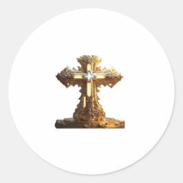 Kruis van Verlossing Ronde Sticker