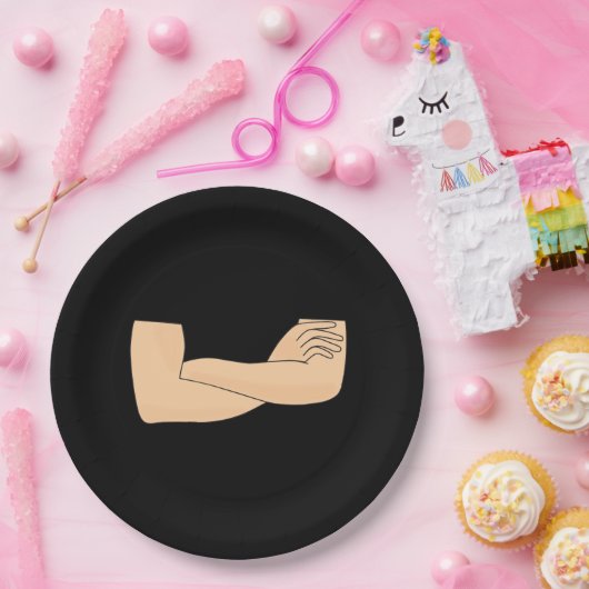 Kruisarmen Papieren Bordje (Feest)