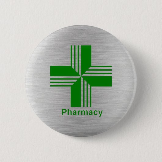 Kruisbadge Farmacie Ronde Button 5,7 Cm (Voorkant)