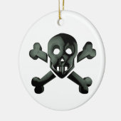 kruisbeenderen keramisch ornament (Links)