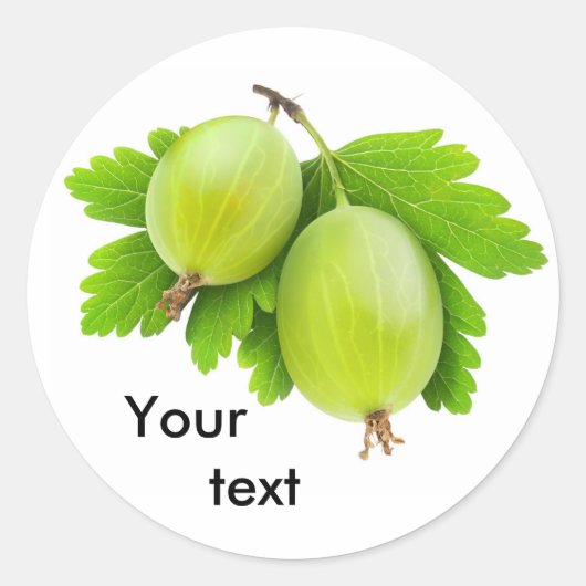 Kruisbessen Ronde Sticker (Voorkant)