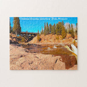 Kruisbeswatervallen Minnesota Kerstgroeten Legpuzzel