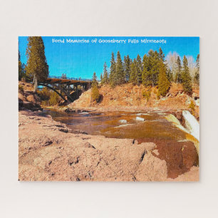 Kruisbeswatervallen Minnesota. Legpuzzel