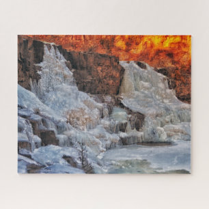Kruisbeswatervallen Minnesota, Winter Legpuzzel