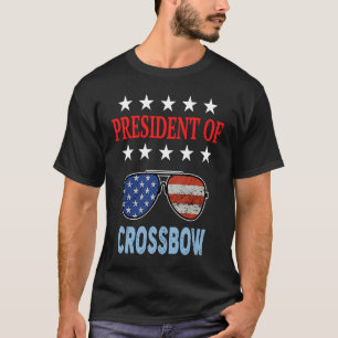 Kruisboog Accessoires USA Flag Kruisboog Gezegde T-shirt