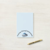 Kruisen door cadeau voor pensionering post-it® notes (Op bureau)