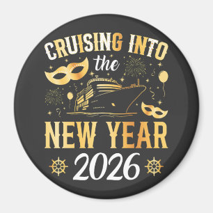 Kruisen het nieuwe jaar 2026 in Cirkel Magneet