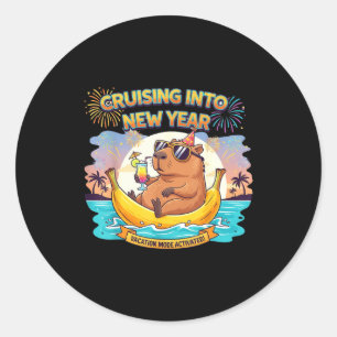 Kruisen naar 2026 Oud en Nieuw feest Matching Fa Ronde Sticker