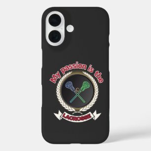 Kruisende Lacrosse Sticks Ball Passion Sport Game iPhone 16 Hoesje