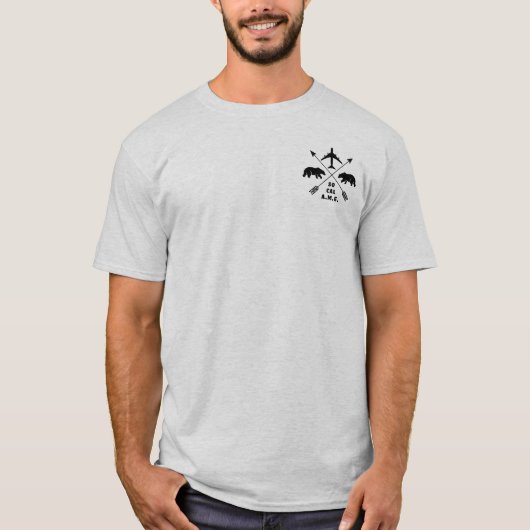 Kruisende pijlen - voor- en achterlichte shirten t-shirt (Voorkant)