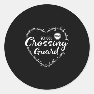 Kruisende wacht, school kruisende wacht ronde sticker
