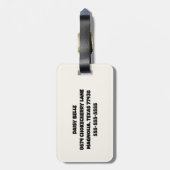 Kruisgestreept grijs Bagagelabel (Achterkant verticaal)