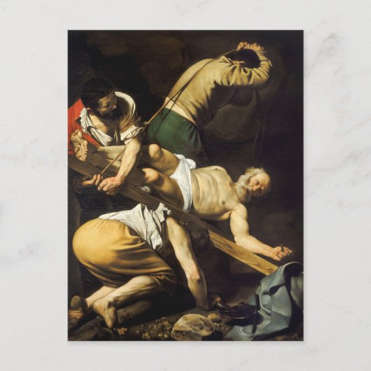Kruisiging van Sint-Pieter - Caravaggio Briefkaart (Voorkant)