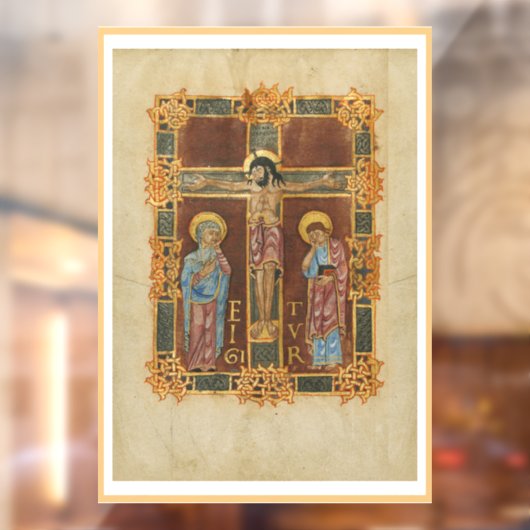 Kruisiging Venster Cling Raamsticker (Vel 2)