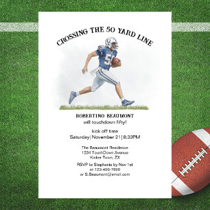 Kruising 50 Yard American Football 50ste verjaarda Kaart