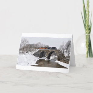 Kruising in de winter feestdagen kaart