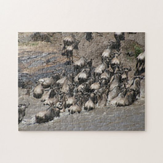 kruising met wildebeest legpuzzel (Horizontaal)