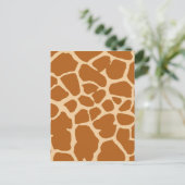 KRUISKROOM GIRAFFE ANIMAAL PATTERN ACHTERGRONDWAL BRIEFKAART (Staand voorkant)