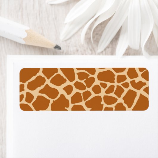 KRUISKROOM GIRAFFE ANIMAAL PATTERN ACHTERGRONDWAL ETIKET (Insitu)