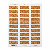 KRUISKROOM GIRAFFE ANIMAAL PATTERN ACHTERGRONDWAL ETIKET (Full Sheet)