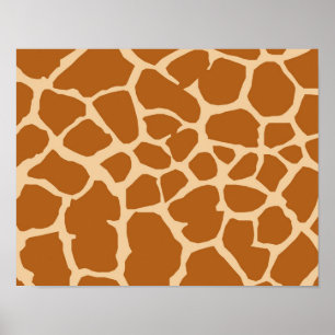 KRUISKROOM GIRAFFE ANIMAAL PATTERN ACHTERGRONDWAL POSTER
