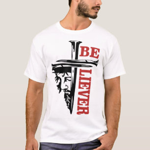 Kruisnagelontwerp van Jezus – Krachtig Christelijk T-shirt