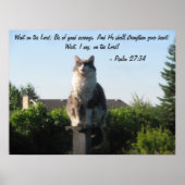 Kruisoogkat en psalm 27:14 poster (Voorkant)