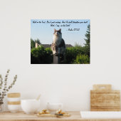 Kruisoogkat en psalm 27:14 poster (Keuken)