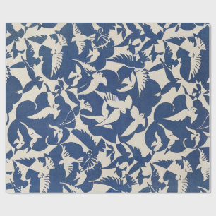KRUISPAPIER : bolletjes in wit + bolletje : 1928 Cadeaupapier
