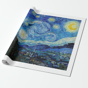 KRUISPAPIER : VINCENT VAN GOGH : Sterrennacht Cadeaupapier