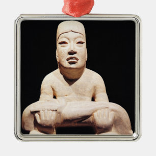 Kruispootfiguur met een baby, Olmec Metalen Ornament