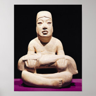 Kruispootfiguur met een baby, Olmec Poster