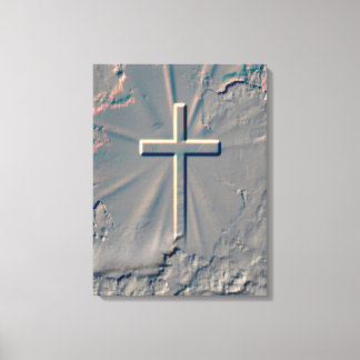 KRUISPOPPEN UIT VAN ROCK CANVAS AFDRUK